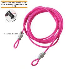 3.2mm Steel Security Seal Coated In PVC - Luggage Bag Strobe Bicycle Helmet General Use - 粉色 - 查看 1