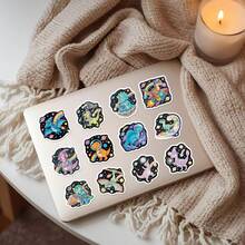 Space Cute Dinosaur Career Vinyl Decals - 50 Pcs Dinosaur Stickers For Water Bottles, Laptops & DIY Crafts, Kawaii Planet & Stars Design - Multicolor - View 8