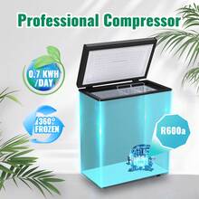 WANAI 4.0 Cubic Feet Capacity Refrigerator, Equipped With Temperature Display Function, Compact Mini Freezer With 2 Detachable Baskets, Suitable For Any Location, Black - US B Type Plug(110-127V) - View 10