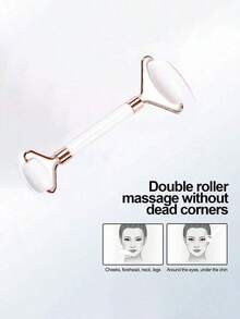 3pcs Ice Massage Roller Set - Facial Cooling Massage Roller Kit, Facial Massage Tool, Silicone Ice Massage Roller, Rose Quartz Roller Massager With Gua Sha Board, For Relieving Facial And Eye Puffiness, Face Massager, Contour Shaping, Skin Care And Glow, Suitable For Eyes, Neck And Face, Ice Massage Roller Mold Cube - Skincare Tools. Summer Ice Massage Products, Office Supplies, Study Supplies, Travel Essentials. - 白色 - 查看 10