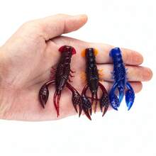 6 st/påse mjuka beten 6 cm 3,5 g silikon räkfiskebeten för abborre - Multifärgad - Visa 2