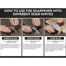 Rolling  Sharpener With Leather Strop And 15, 17, 20 & 22 Degree Angles -  Sharpener Kit - Roller  Sharpening System With Stand, Holder & Eraser - Walnut Brown - Với dây da - Xem 6