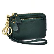 Minimalist Multi-Function Coin Purse, Zipper Pouch Wallet 2-In-1 Coin & Card Holder With Keychain, Suitable For Moms - Multicolor - View 12