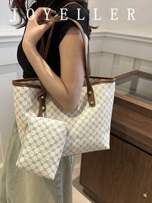 2026新款时尚个性化通勤手提包，高品质女士单肩包，时尚母女包 - 米色 - 查看 4