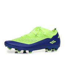 Professional Long Spike Football/Soccer Shoes, Synthetic Lace-Up - Fluorescent Green/royal Blue - View 11