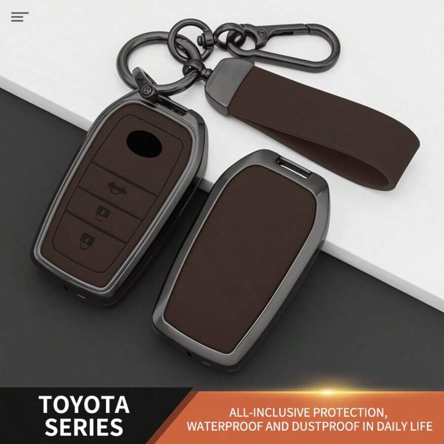 Zinc Alloy Car Key Fob Cover Shell | Durable Exterior Shell Keyless Entry Protective Case Fit For Avalon CHR C-HR Camry Corolla Prius Prado RAV4 - Bracelet - View 1
