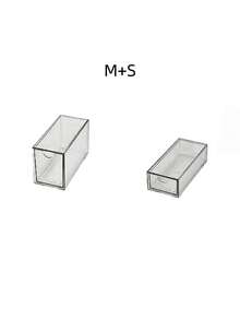 1pc Mini Multi-Size Transparent Acrylic Desktop Drawer Dustproof Stationery Organizer Box, Suitable For Bedroom, Office, Cosmetics Storage - Clear - View 19