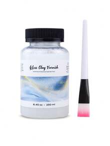 粘土清漆（带刷子）、丙烯酸清漆、风干粘土釉、风干粘土釉、陶瓷、油画、木材、防水、防裂防泛黄 - 彩色 - 查看 9