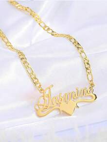 1pc Customized Color Photo 304 Stainless Steel Necklace, A Simple Personalized Gift. Personalized Printed Image Pendant, 304 Stainless Steel Jewelry Suitable For Family, Couples, Father's Day Gift. Customized Color Photo Necklace Can Be Engraved With Image - Multicolor 33 - View 3