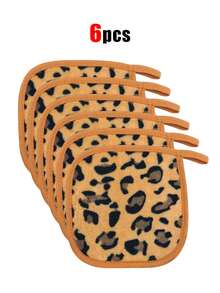 12/6/3/1 包装法兰绒洁面巾，豹纹洁面巾，面巾，口水巾，擦汗巾，便携可重复使用，Va Va Voom 柔软保湿洁面巾，带挂环，温和护肤 - 彩色 - 查看 8