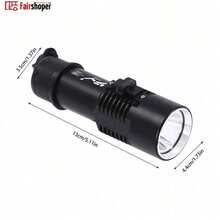 Professional Underwater LED Flashlight Diving Light Waterproof Dive Lamp. - balck colour - View 2