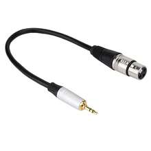 Stereo 3.5mm Male to XLR Female Audio Cable Converter 3.5mm Apapter 0.3m Length - Negro - Ver 10