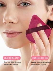 4PCS Makeup Sponges + 4PCS Soft Triangle Powder Puffs – Dry & Wet Dual-Use For Base & Setting - Multicolor - View 8