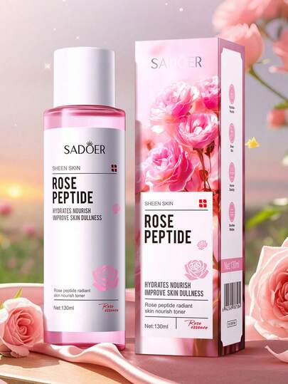 130ml Tónico nutritivo con péptidos de rosa, hidratante y iluminador, apto para mascarilla facial diaria