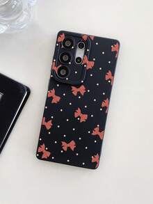 1个时尚创意全屏红色蝴蝶结波点图案手机壳，黑色哑光质感TPU材质，保护性强，适合送给男朋友/女朋友，兼容三星、OPPO、vivo等安卓手机 - 彩色 - 查看 8