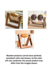 Soporte de madera para hilos, soporte de carrete de hilo minimalista de escritorio, enrollador de hilo de madera giratorio, accesorio perfecto para hilar, adecuado para tejer, bordar, manualidades de costura - Multicolor - Ver 9