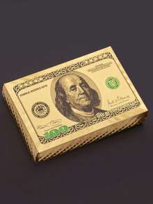 1/2 Sets Gold Foil Poker Cards, Waterproof Plastic Texas Holdem Poker Deck, Adult Party Game, No Additional Components, For Ages 14+, Gold Standard Version - Gold - View 8