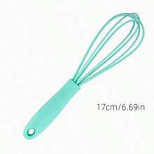 白色手动硅胶打蛋器，手摇式烘焙搅拌工具，配有5根高弹性搅拌丝，易于清洁的厨房烘焙工具 - 彩色 - 查看 10