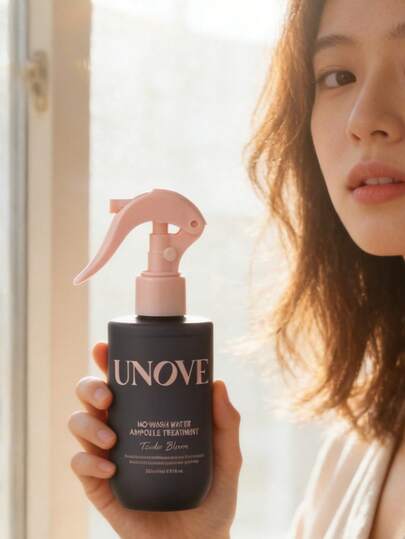  Unove免洗保湿安瓶护发精华液 200毫升/6.76液盎司。这款精华液能快速补水保湿，即刻抚平毛躁和打结，令秀发柔软丝滑。它散发着清新持久的花果麝香香气。适用于烫发、受损、干燥、毛躁和打结的头发，以及需要日常补水、修护和轻松造型的普通和油性发质。尤其适合注重便捷护发的忙碌通勤人士。