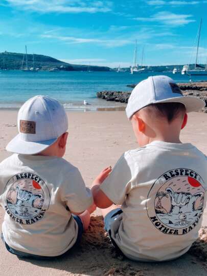 1pc Toddler Boys' Casual Crew Neck Short Sleeve T-Shirt, Summer Outfit - Adorable T-Shirt That Brings Joy And Happiness To Every Child!