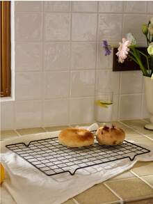1 High Quality Cooling Rack - Grid Tray, For Baking And Cooking, Suitable For Pastries, Biscuits - Essential Kitchen Tool For B - Black - View 3