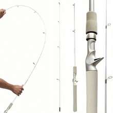 White Fishing Rod - High-Quality Carbon Fiber Wrap - 180cm/70.86inch - EVA One-Piece Grip - Suitable For Both Fresh And Salt Water - White - View 1