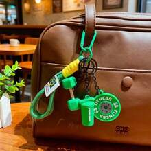 Gym Series Keychain, Creative Barbell Keychain, Dumbbell Water Bottle Keychain, Gym Accessory Gift, Backpack Pendant - Fitness Series - View 2