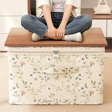 Fabric Folding Storage Box, Oxford Cloth Wardrobe Organizer Box For Clothes, Blankets, Home Use - Multicolor - View 3