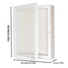 8x8 Inch Photo Frame Display Box: Ideal For Wedding Keepsakes, Collectibles And Art Exhibitions - Wooden Storage Box With Glass Cover - Black - View 2