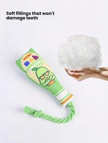 1pc Squeaky Realistic Jam Bottle Linen Rope Puzzle Pet Toy, Brings More Joy To Your Beloved Pets - Multicolor - View 6