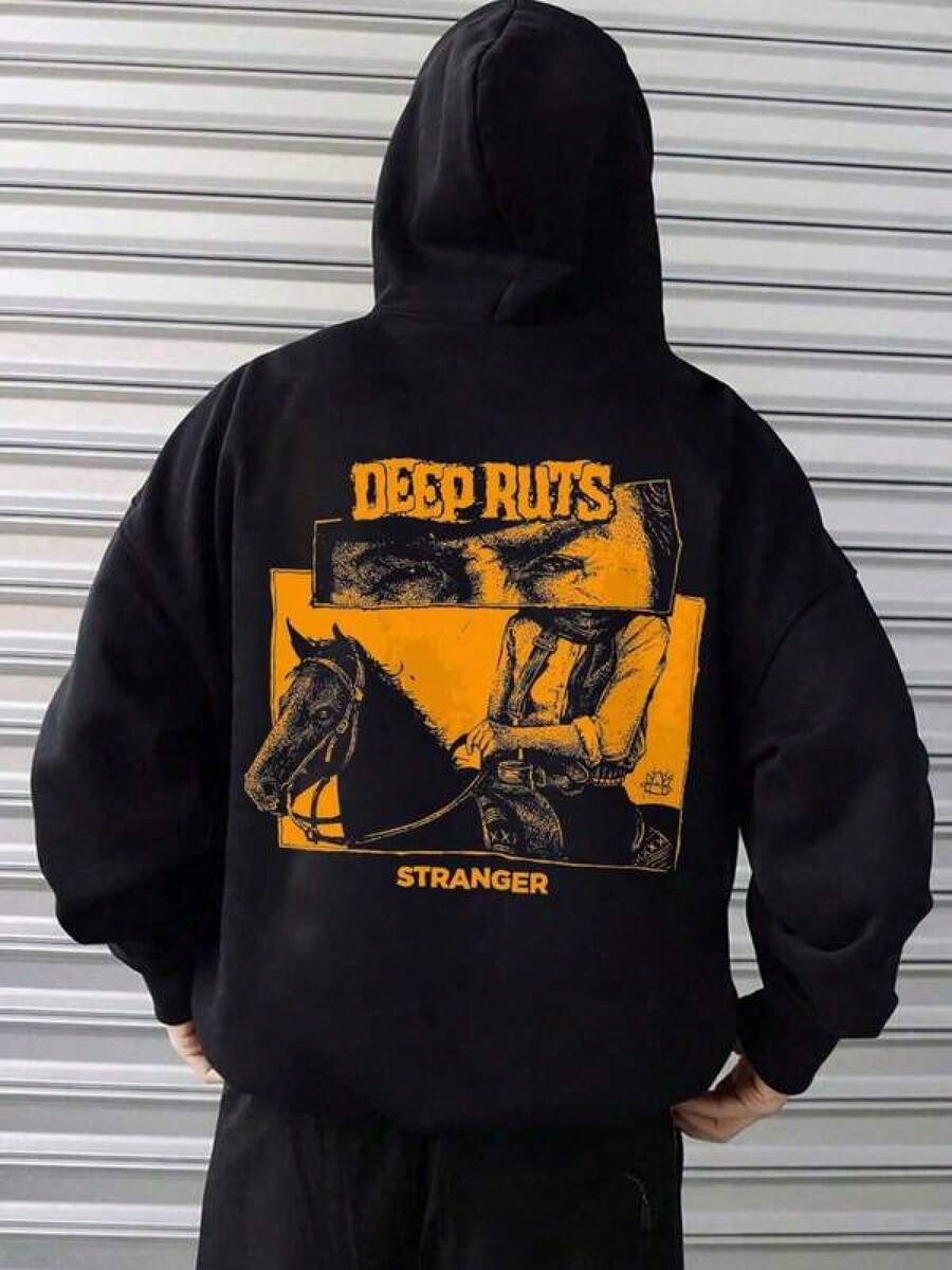 Men Outdoor Hoodies & Sweatshirts - Black - View 1