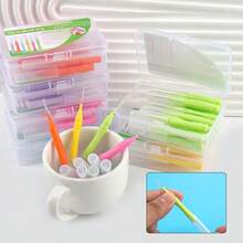 MyAoKuE-Up 20 Pcs/Box Of Mini Eyebrow Brushes, Disposable Eyelash Brushes, Eyebrow And Eyelash Cleaning Brushes. The Bristles Are Soft And Natural, Used For Extending And Lifting Eyelashes. - Multicolor - View 6