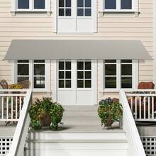 Retractable Awning With Articulated Arms, Balcony Awning, Retractable Awning, Balcony Awning, Sun Protection, Weather Resistant, Provides Shade, Retractable For Windows, Balcony, UV Resistant - Gray - View 10