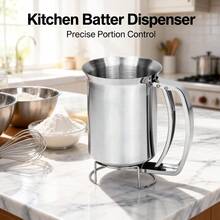 Stainless Steel Batter Separator, Cupcake Batter Funnel, 304 Batter Dispenser - Silver - View 2