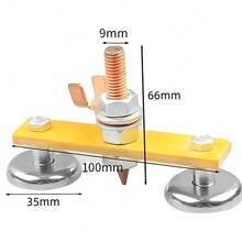 1pc Welding Magnet Head Magnetic Welding Ground Clamp Holder Fixture Strong Welder Sheet Metal Repair Machine Ground Wire Clamp - A - View 12