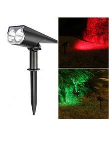 2-In-1 Solar LED Spotlight, Outdoor Super Bright Multi-Color Landscape Light, Suitable For Tree, Yard, Garden, Villa Decoration, Pathway Lighting - Multicolor - View 13