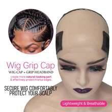 11x5 Inch Velvet Lace Front Wig Cap, Glueless No Slip Wig Grip Liner, Breathable Stretch Mesh Adjustable Wig Net, Invisible Skin-Friendly Wig Accessories For Women Daily Wear - màu nâu - Xem 4