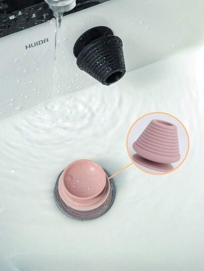1 pieza Tapón universal de drenaje de bañera de baño, tapón de drenaje de fregadero de cocina y lavavajillas con ventosa - Tapón de goma de silicona para drenaje de piso del hogar - Tapón a prueba de fugas - Apto para el hogar, la cocina, el baño y la lavandería