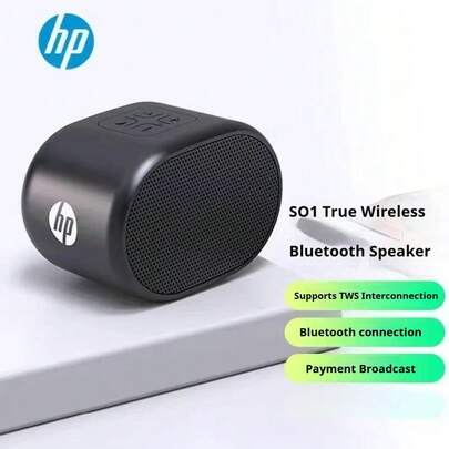  Mini altavoz Bluetooth HP BTS01, subwoofer de silicona, compatible con tarjeta TF y disco U.