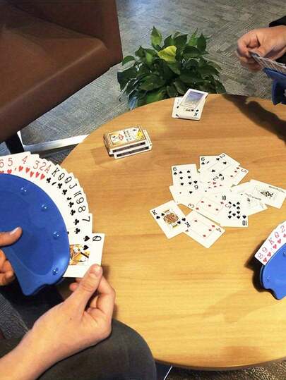 1pc Poker Holder, Plastic Hands-Free Card Holder, Used For Card Games, Poker Holder Bracket, Poker Holder Sub. Party Games And Event Supplies, Festive Party Gifts. Festival And Party Supplies, Home And Daily Necessities