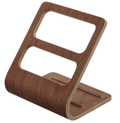 Home Remote Holder - Wooden Home Storage Caddy, Wood, No Assembly Req, Walnut