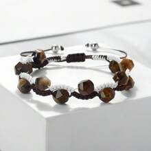 1Pc Of Fashionable Woven Bead Bracelet With 8mm Beads Versatile And Stylish Simple Design Suitable For Daily Wear - Multicolor - View 1