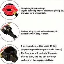 2pcs/4pcs Rhinestone Lip Lipstick Perfume Car Air Vent Clip Decor Car Interior Ornament Car Air Conditioner Decoration Accessories - Rhinestone-encrusted Lipstick Vent Clip - View 9