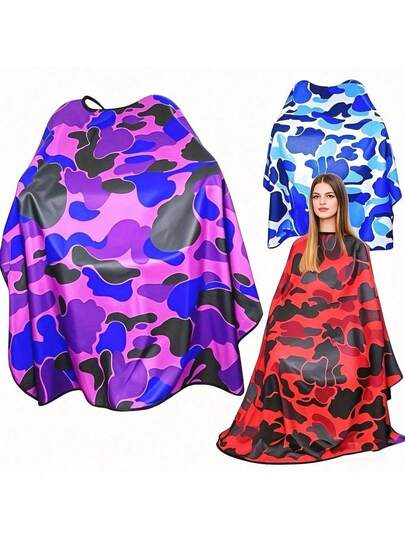Hairstylist Camouflage Waterproof Apron, Adjustable Hair Salon Workwear Cape, Anti-Static Haircutting Smock, Essential For Salon, Back To School, Travel, Women Hair Accessories, Headband Comb, Hairstylist Supplies, Hair Dryer, Hair, Haircutting, Hairstyling Tools, Hairstyling Products, Hair Accessories, Edge Comb, Styling Comb
