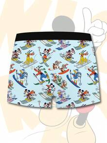 Disney 时尚好友3D印花男士平角内裤，休闲日常必备内衣 - 彩色 - 查看 3