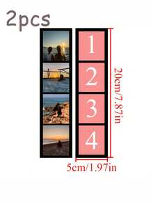 个性化照片条冰箱贴，定制照片冰箱贴纸，适用于厨房冰箱装饰、创意家居装饰、厨房装饰、派对装饰、家庭相册、婚礼纪念品、旅行回忆、生活回忆、送给闺蜜的礼物、生日礼物、情侣礼物、趣味冰箱贴 - 彩色 - 查看 11