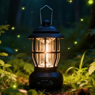 适用于婚礼、万圣节、圣诞节和夜间装饰，户外LED露营灯，便携式USB充电灯，复古LED灯，露营帐篷灯，便携式台灯，钓鱼灯