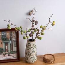 12个仿真南瓜枝，塑料材质，仿真效果逼真，手工制作，优雅美观。 - 彩色 - 查看 3