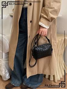 1pc Mini Fashionable Shoulder Bag, Minimalist & Lightweight Crossbody Bag - Black - View 2