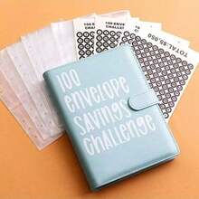 100个信封挑战活页夹，储蓄挑战活页夹，预算活页夹，带现金信封，资金整理系统 - 彩色 - 查看 10